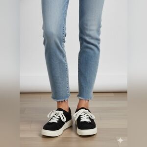 Mad Love Women’s Lennie Canvas Sneakers Black Lace Up Low Top Shoes - Size  7